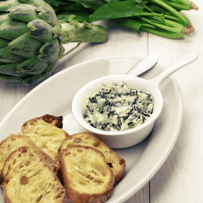 Tartinade d’artichauts au citron et fromage frais