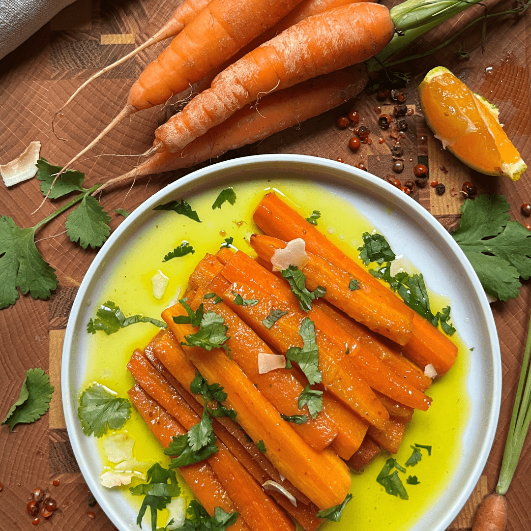 Carottes glacées à la mandarine